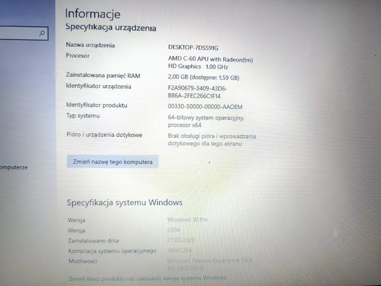 LAPTOP ASUS X401U #AMD C-60 2GB RAM 320GB HDD