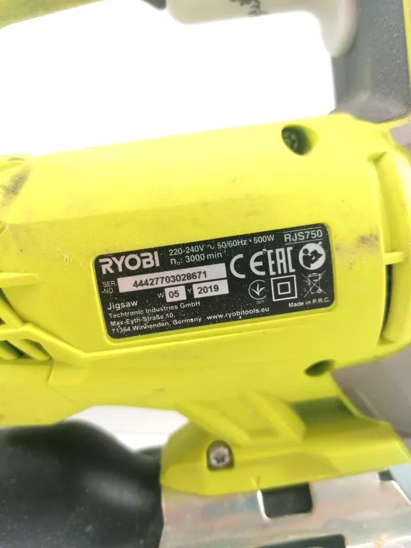 WYRZYNARKA RYOBI RJS 750 500W