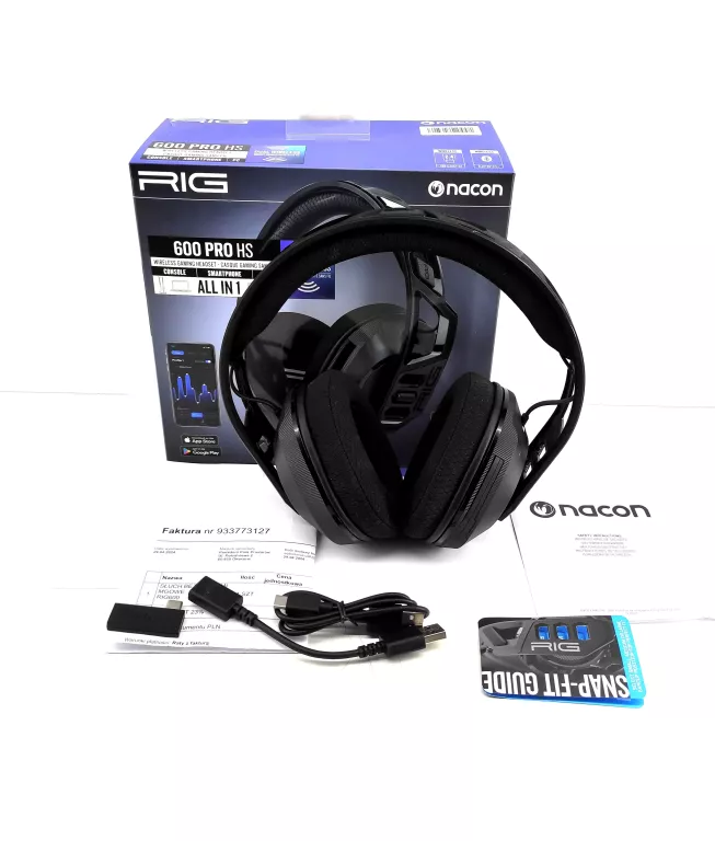 SŁUCHAWKI BEZPRZEWODOWE NACON RIG 600 PRO HS GWAR! BDB STAN!