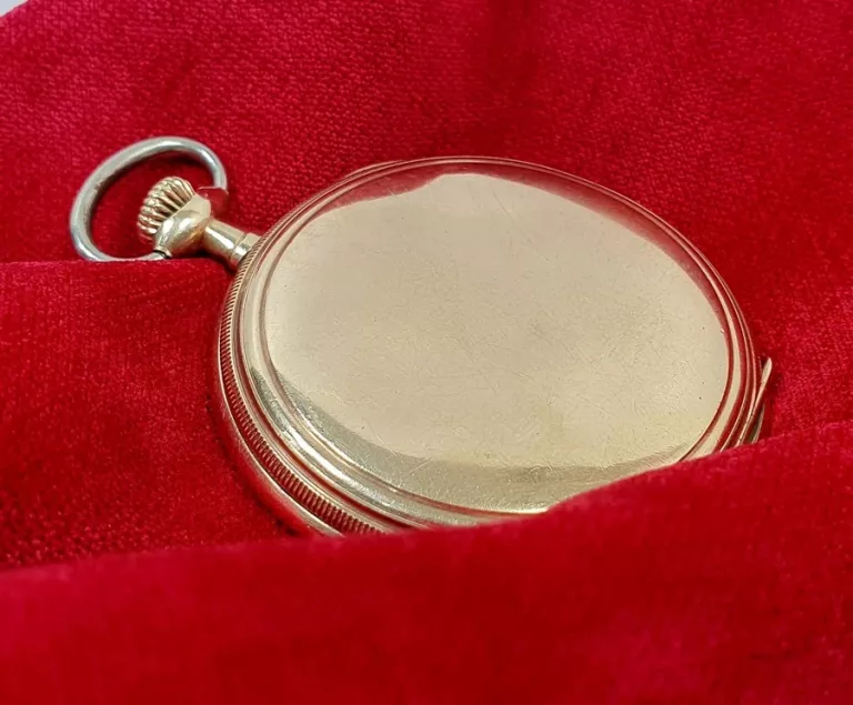 PIĘKNY POZŁACANY ZABYTKOWY ZEGAREK KIESZONKOWY AMERICAN WALTHAM 7 JEWELS