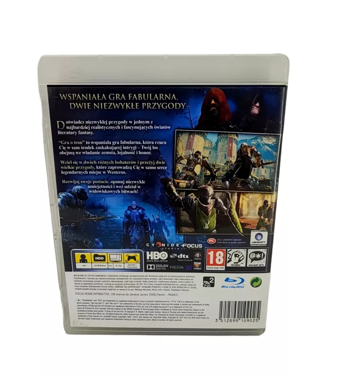 GRA PS3 GAME OF THRONES PL
