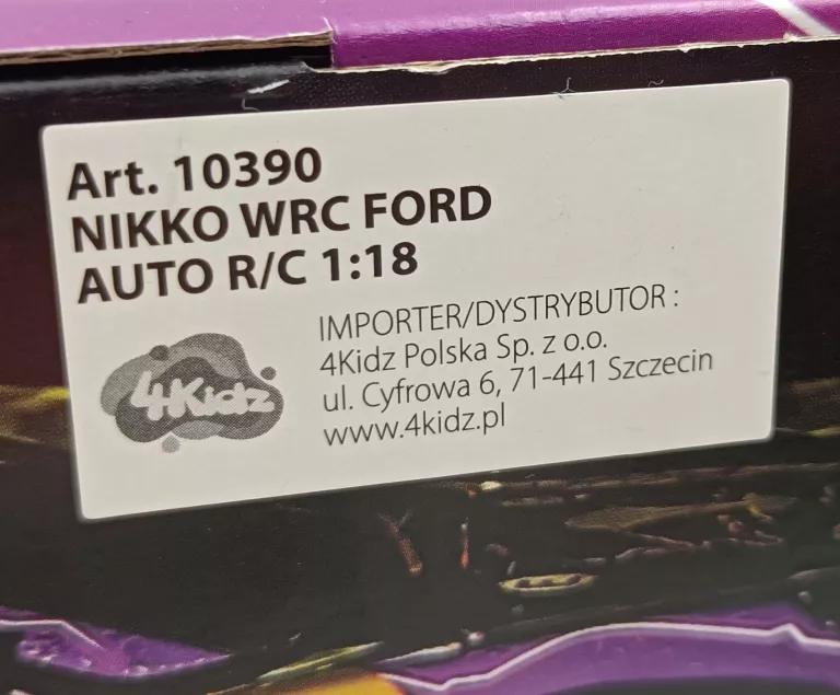 ZDALNIE STEROWANY SAMOCHÓD NIKKO  FORD 1:18