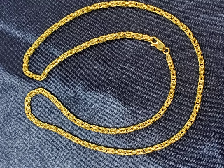 ZŁOTY ŁAŃCUSZEK SPLOT KRÓLEWSKI DMUCHANY 13,5 G 55 CM 585
