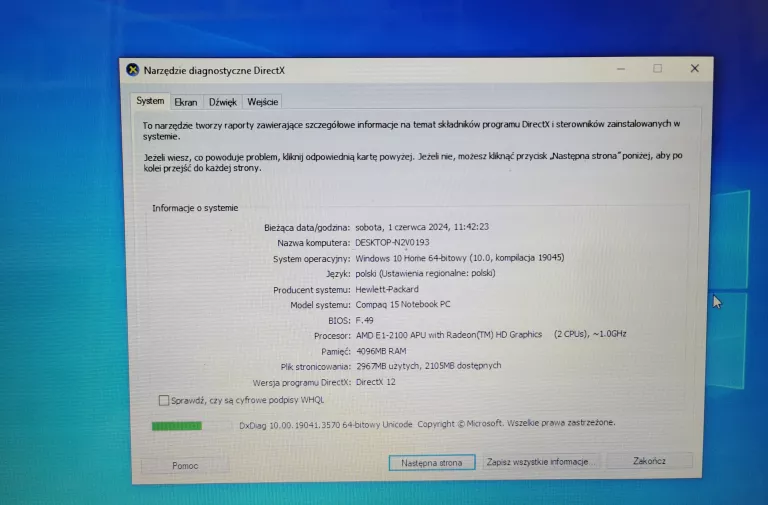 LAPTOP HP - COMPAQ 15 NOTEBOOK 4 GB / 500 GB AMD RADEON HD 8210 WIN10 HOME
