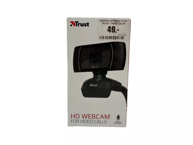 KAMERA INTERNETOWA TRUST TRINO HD CZARNY 720P