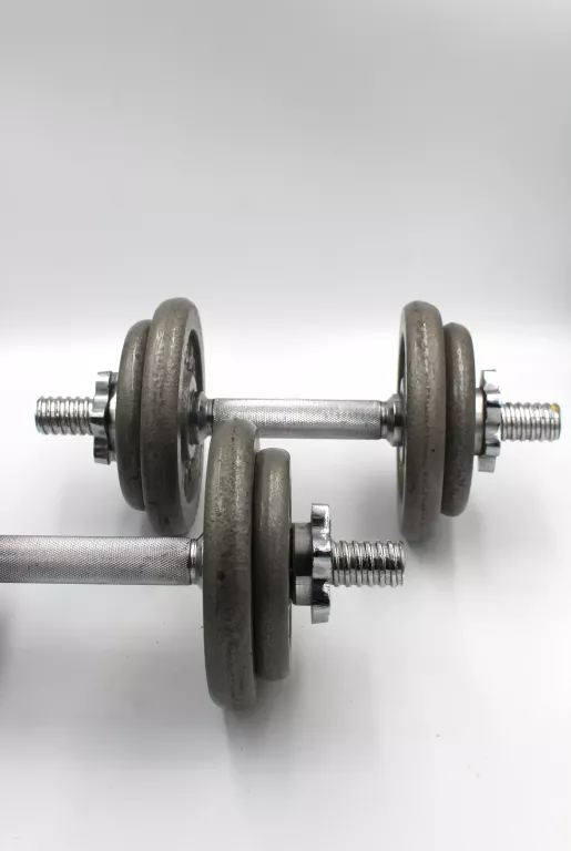 PLATINUM FITNESS HANTLE ŻELIWNE REGULOWANE 2X10KG ZESTAW HANTLI 20 KG