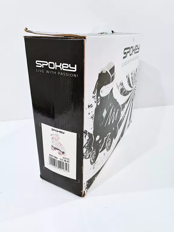WROTKI DZIECIĘCE REGULOWANE SPOKEY BUFF PRO BIAŁO-RÓŻOWE 38-41