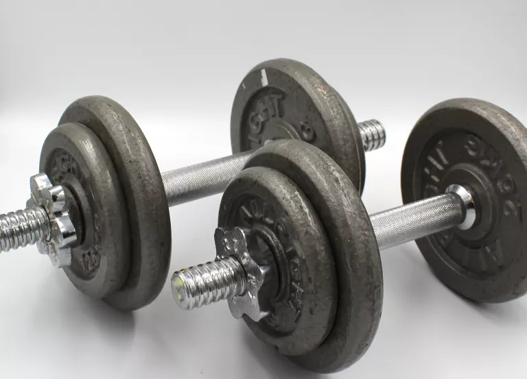 PLATINUM FITNESS HANTLE ŻELIWNE REGULOWANE 2X10KG ZESTAW HANTLI 20 KG