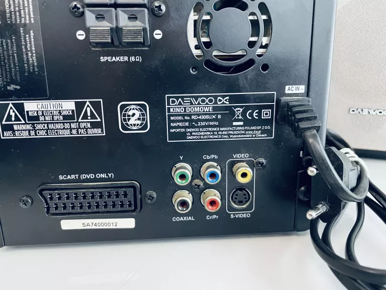 DAEWOO RD-430SUX + 2 GŁOŚNIKI