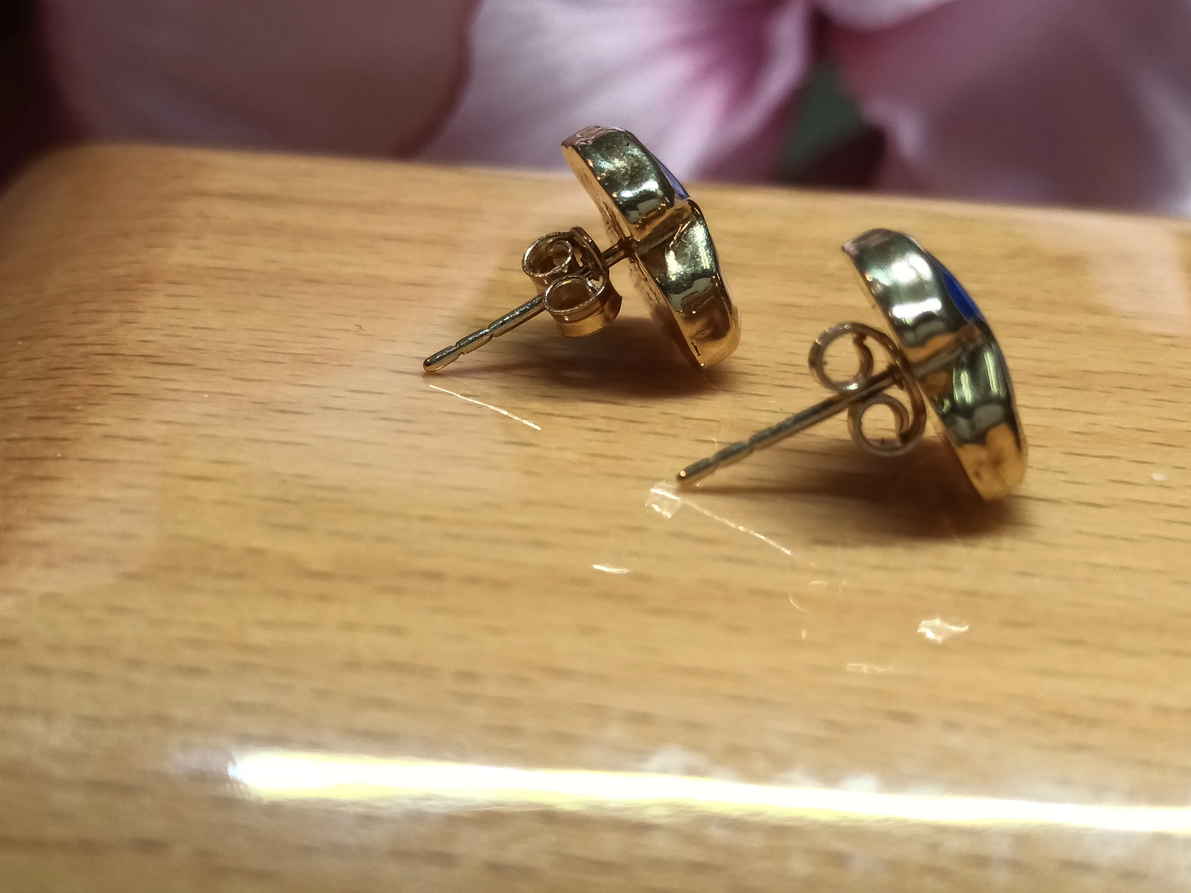 zlote-kolczyki-misie-z-granatowa-masa-312gr585-rodzaj-zapiecia-2207-1