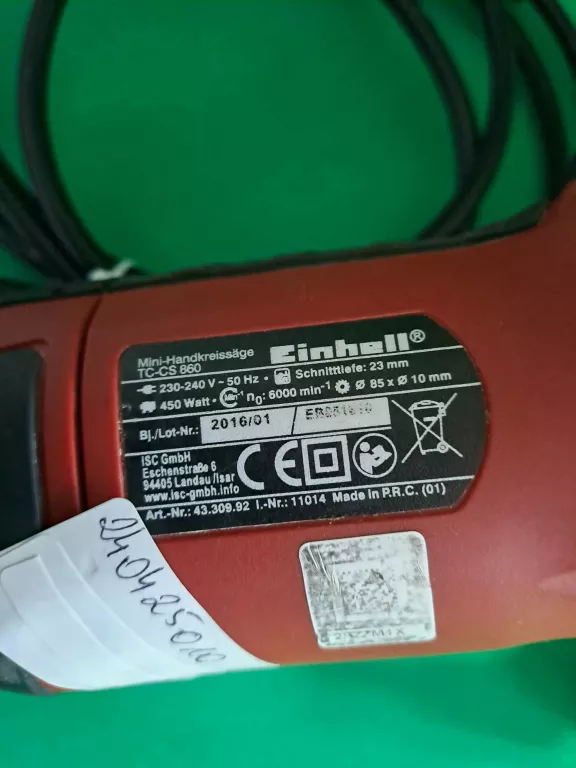 PILARKA TARCZOWA EINHELL TC-CS 860