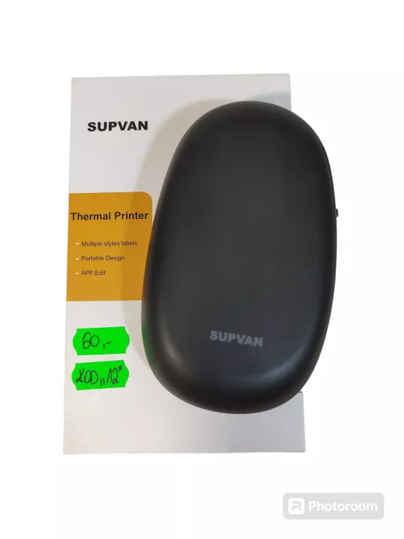 MINI DRUKARKA ETYKIET TERMICZNA DRUKUŚ SUPVAN E10