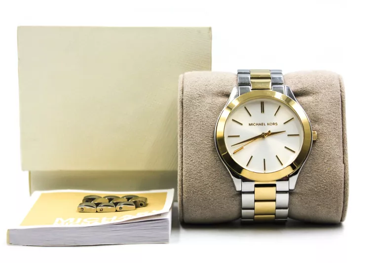 ZEGAREK DAMSKI MICHAEL KORS SLIM RUNWAY MK3198 KOMPLET