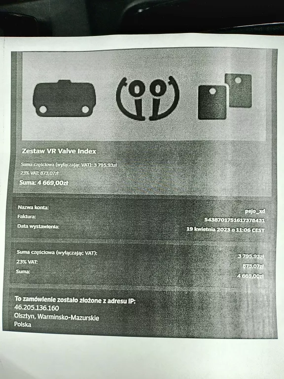 ZESTAW VR VALVE INDEX KOMPLET