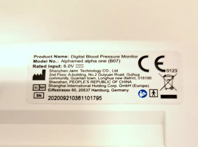 CIŚNIENIOMIERZ NARAMIENNY ALPHA ONE (B07)