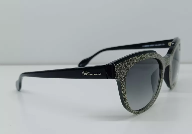 OKULARY BLUMARINE SBM682 CZARNE - BROKATOWE