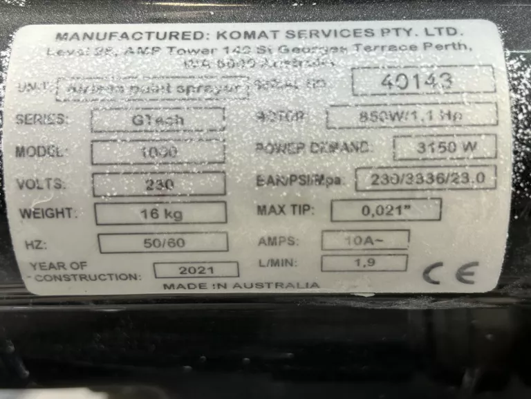 AGREGAT MALARSKI GTECH 1000 KOMATZ