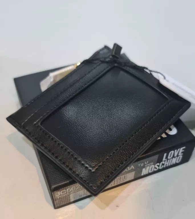 PORTFEL NA KARTY ETUI MOCHINO PUDELKO CZARNY