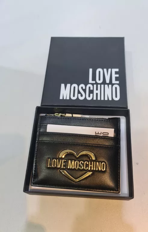 PORTFEL NA KARTY ETUI MOCHINO PUDELKO CZARNY
