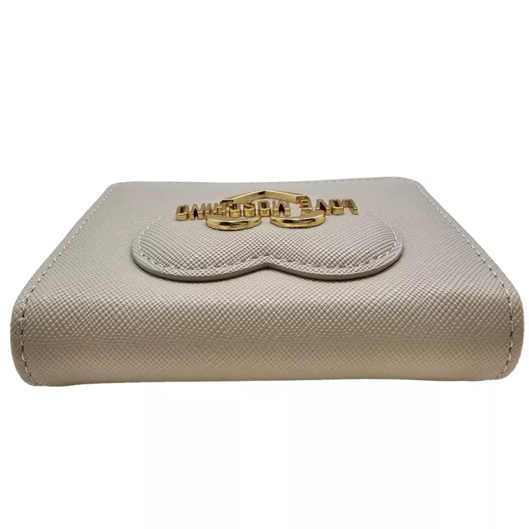 PORTFEL LOVE MOSCHINO MAŁY BEŻOWY, ORYGINAŁ!