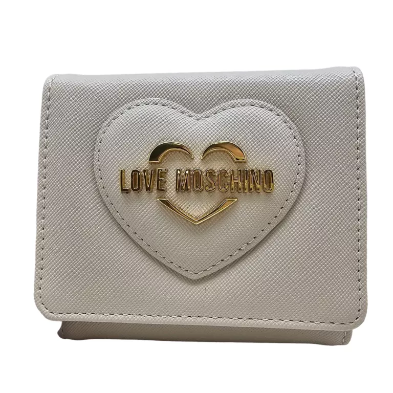 PORTFEL LOVE MOSCHINO MAŁY BEŻOWY, ORYGINAŁ!