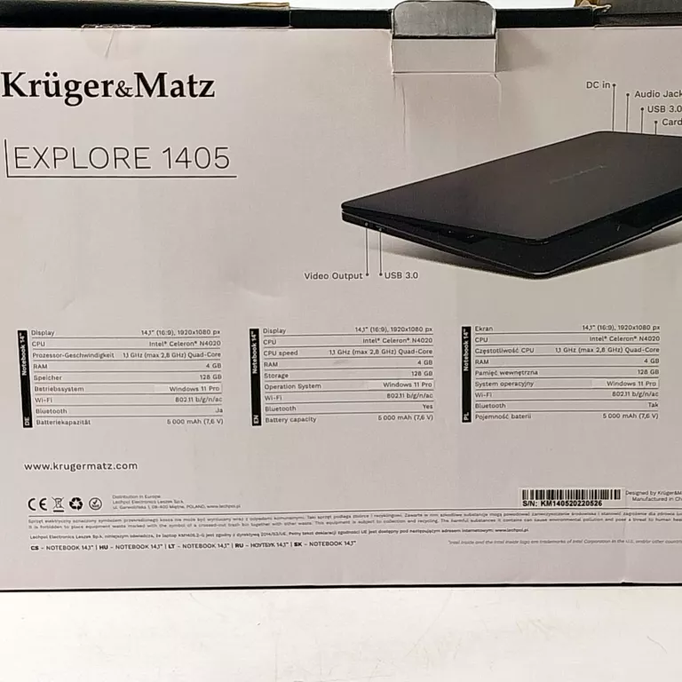 LAPTOP ULTRABOOK, LAPTOP KRUGER&MATZ EXPLORE 1406