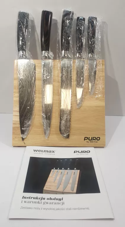 noze-stalowe-welmax-komplet-5-nozy-linia-puro