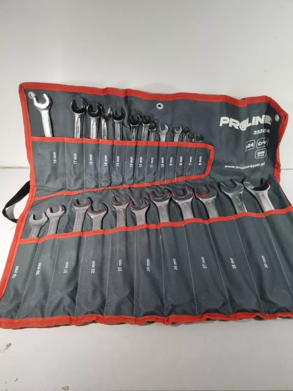 PROLINE KLUCZE OCZKOWO-PŁASKIE ZESTAW 24 ELEMENTY 35324