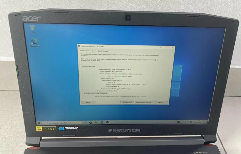 LAPTOP ACER PREDATOR HELIOS 300 PH315-51 8GB