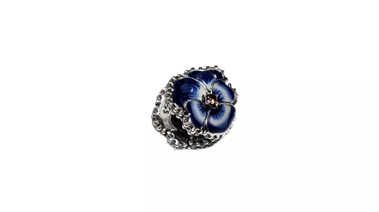 BRANSOLETKA PANDORA 925 15,59G 20CM + CHARMS BŁĘKITNY BRATEK