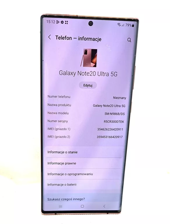 SMARTFON SAMSUNG GALAXY NOTE 20 ULTRA 5G 256 GB BRĄZOWY