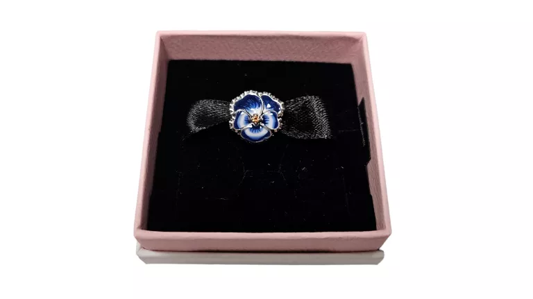 BRANSOLETKA PANDORA 925 15,59G 20CM + CHARMS BŁĘKITNY BRATEK