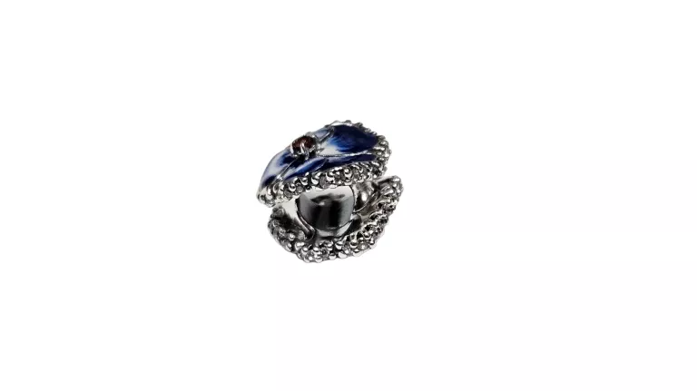 BRANSOLETKA PANDORA 925 15,59G 20CM + CHARMS BŁĘKITNY BRATEK