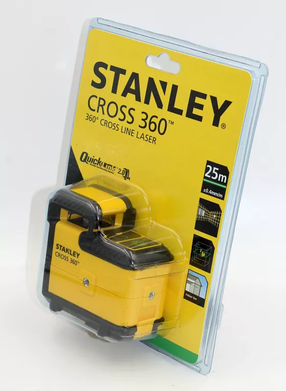 LASER LINIOWY KRZYŻOWY STANLEY CROSS 360 (STHT77594-1) + AKCESORIA