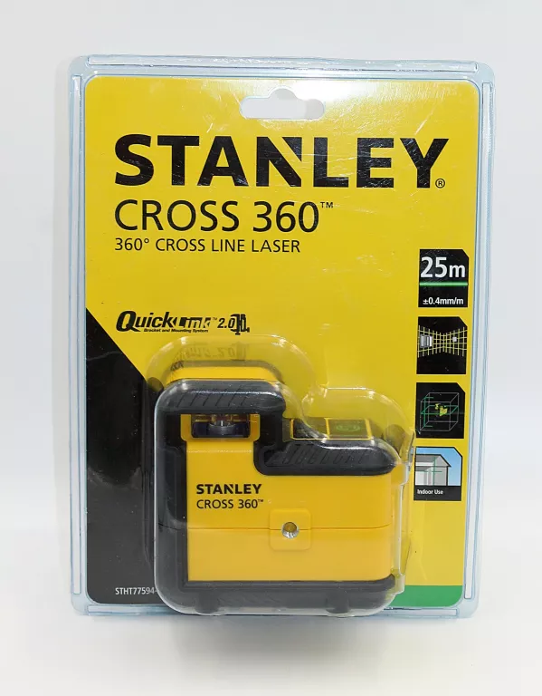 LASER LINIOWY KRZYŻOWY STANLEY CROSS 360 (STHT77594-1) + AKCESORIA