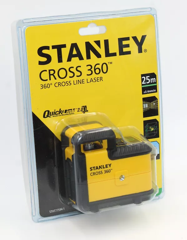 LASER LINIOWY KRZYŻOWY STANLEY CROSS 360 (STHT77594-1) + AKCESORIA