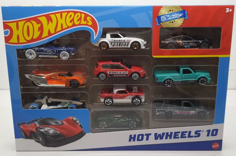 AUTKA RESORAKI HOT WHEELS - 10-PAK