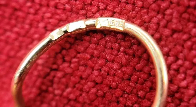 ELEGANCKIE ZŁOTE KOLCZYKI KOŁA ZE WZOREM 14 K PRÓBA 585 ROSE GOLD