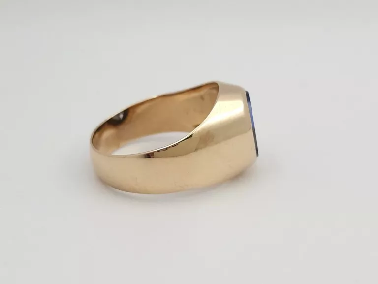 piekny-zloty-sygnet-z-niebieskim-kamieniem-585-14k-r28-979g-stan-uzywany