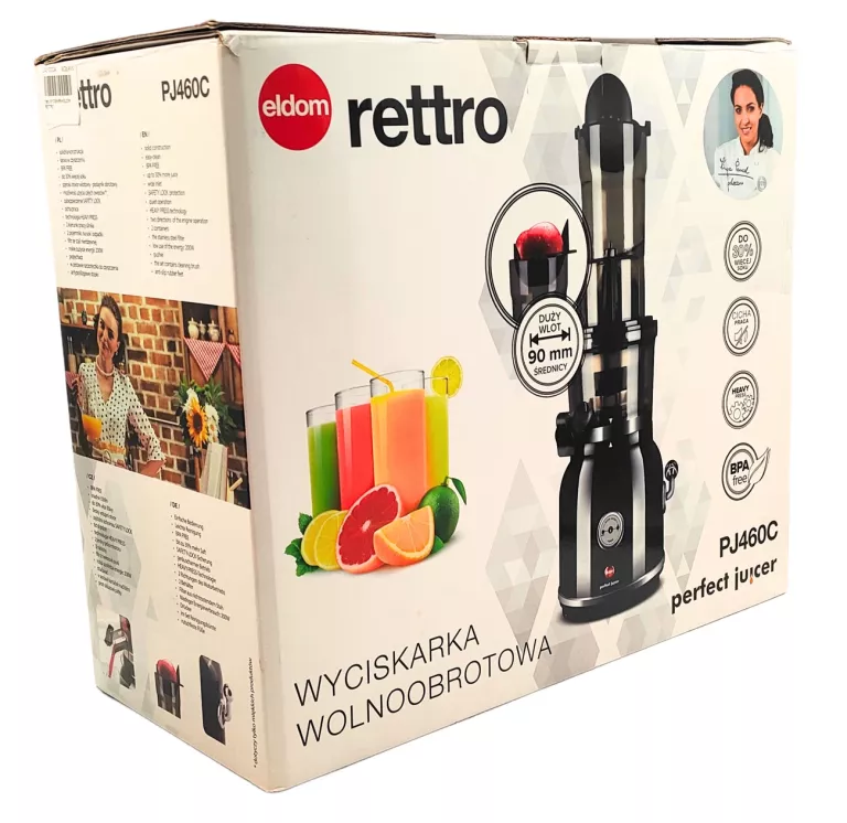 WYCISKARKA WOLNOOBROTOWA PIONOWA ELDOM PJ460 RETTRO 200 W