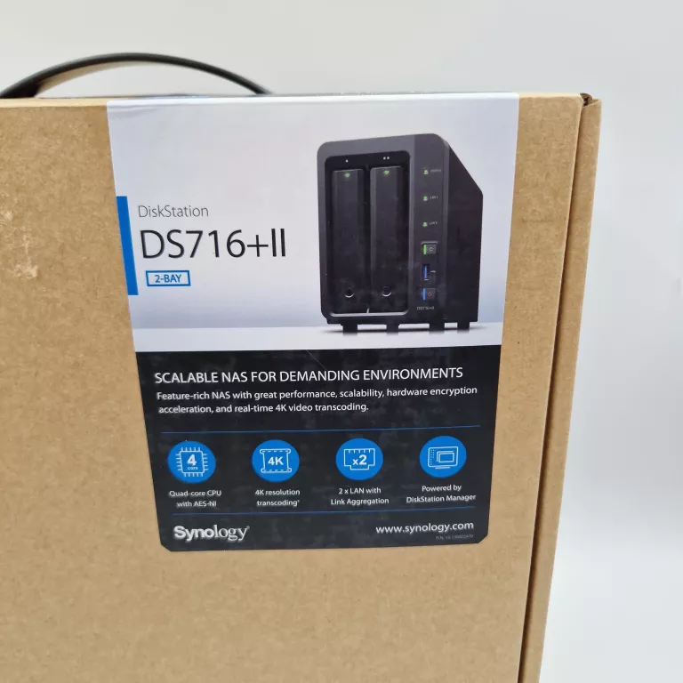 SERWER PLIKÓW SYNOLOGY DS716+II 8GB RAM