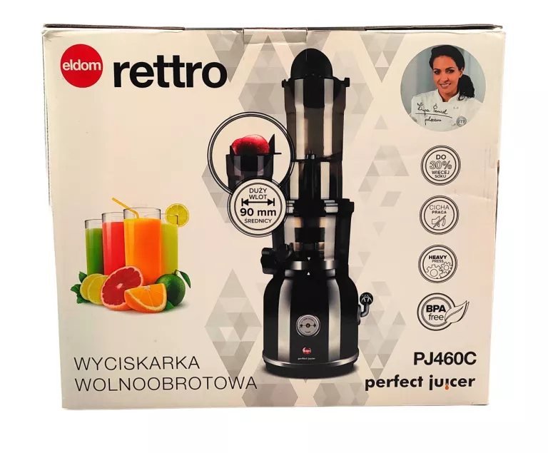 WYCISKARKA WOLNOOBROTOWA PIONOWA ELDOM PJ460 RETTRO 200 W