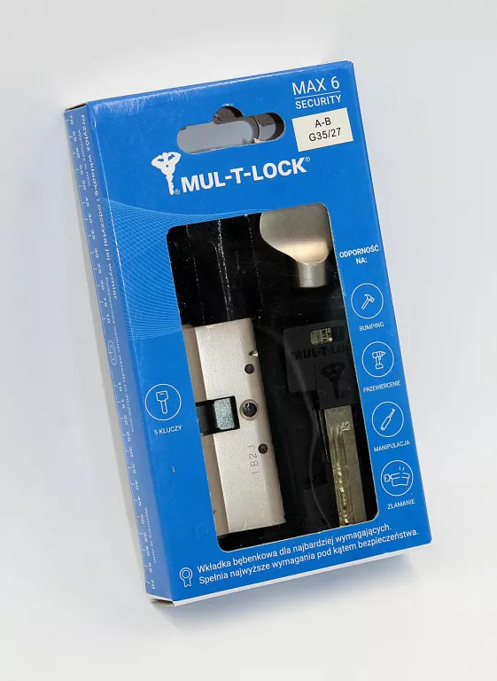 WKŁADKA DO DRZWI MUL-T-LOCK CLASSIC G35/27 MM SATYNA