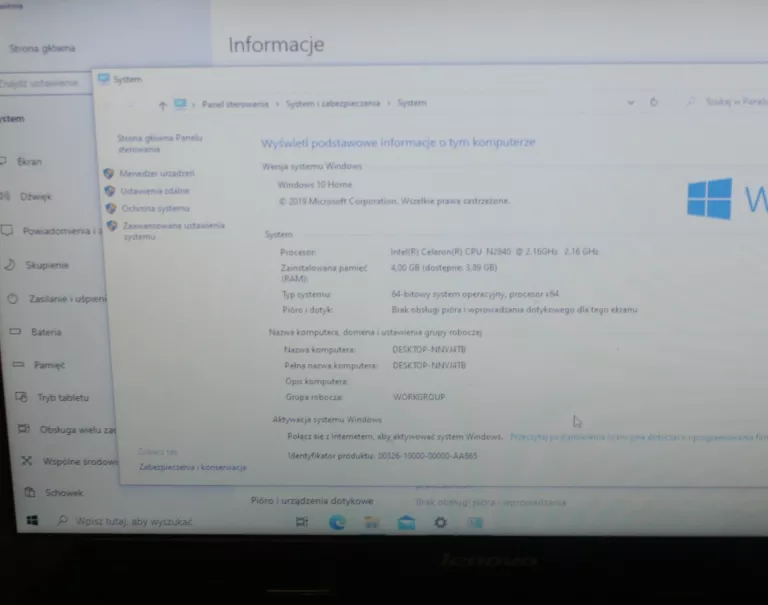laptop-lenovo-g50-30-win-10-500gb4b-intel-celeron-stan-uzywany