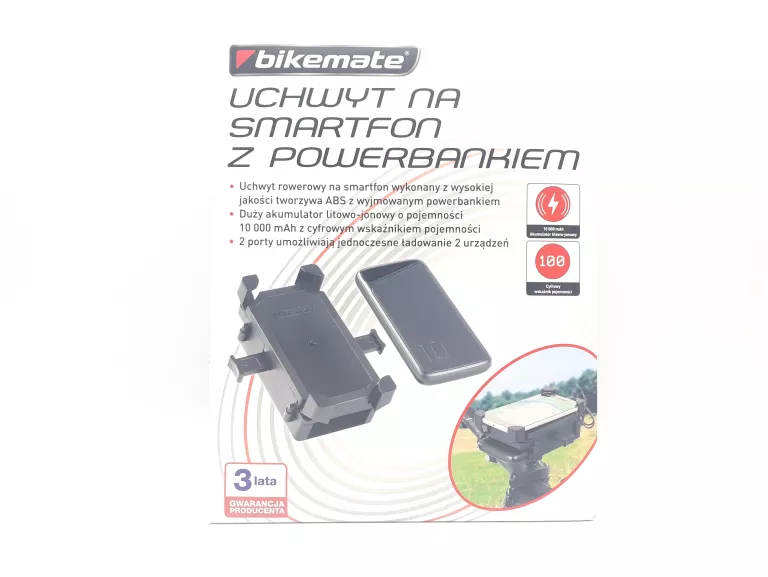 UCHWYT NA SMARTFON Z POWERBANKIEM BIKEMATE