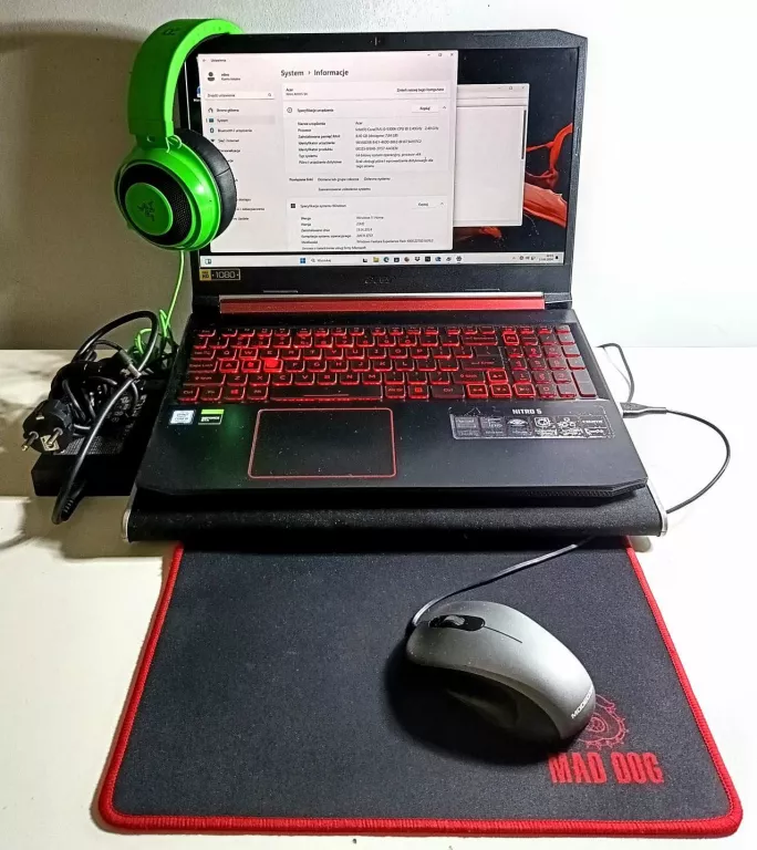 ZESTAW LAPTOP GAMINGOWY ACER NITRO 5 SSD OKAZJA!