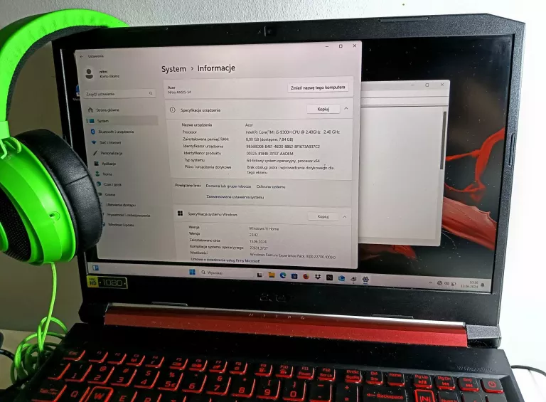 ZESTAW LAPTOP GAMINGOWY ACER NITRO 5 SSD OKAZJA!