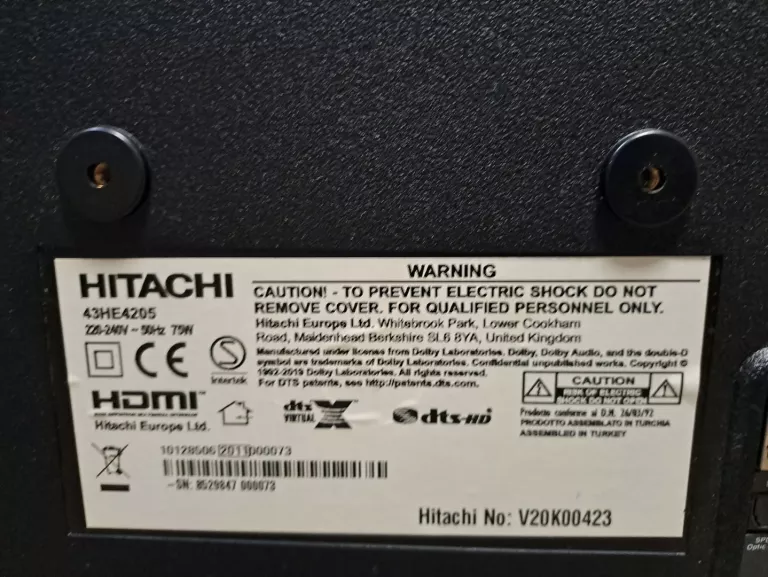 TELEWIZOR LED HITACHI 43HE4205 43 CALE FULL HD +PILOT