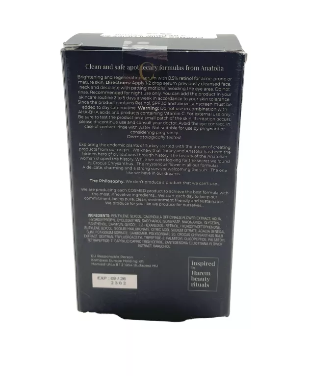 COSMED SKINOLOGIST 0.5 % RETINOL SERUM SERUM Z RETINOLEM 30ML