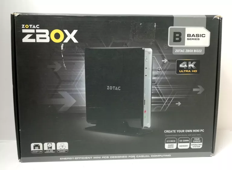MINIKOMPUTER ZOTAC ZBOX BI322/INTEL DUAL-CORE N3050/8GB /500GB 2,5 SATA 2